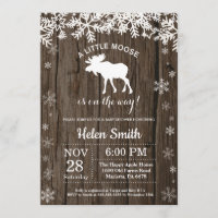 Baby shower Russe Moose Winter Snowflake