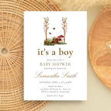 Baby Shower Rustique Champêtre de Champignons