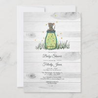 Baby shower rustique de luciole de souris Mason Ja