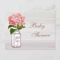 Baby shower rustique de pot de maçon et
