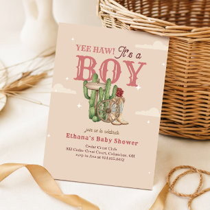 Invitation Baby Shower Rustique Rétro Vintage sur le thème du