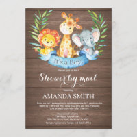 Baby shower rustique Safari Jungle Boy par mail
