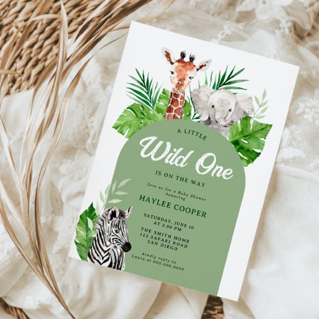 Invitation Baby shower Safari (Créateur téléchargé)