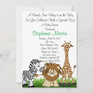 Invitation Baby shower Safari