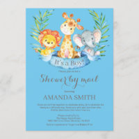 Baby shower Safari Jungle Boy par mail