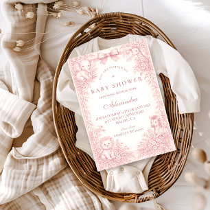 Invitation Baby Shower Safari Toile
