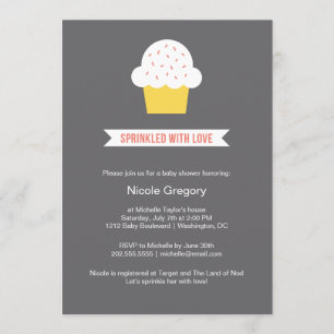 Invitation Baby shower   Saupoudré D'Amour