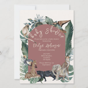 Invitation Baby shower sauvage