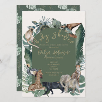 Invitation Baby shower sauvage