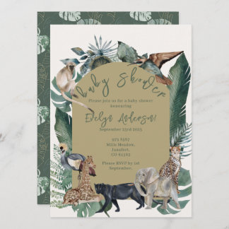 Invitation Baby shower sauvage