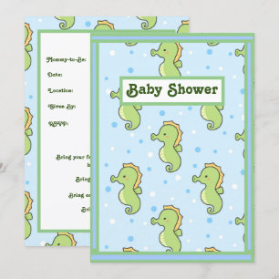 Invitation Baby shower Seahorse