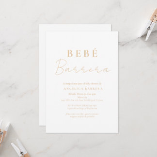 Invitation Baby shower simple Bebe Cafe Invitación