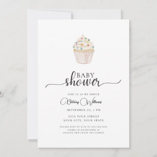 Invitation Baby shower simple Cupcake