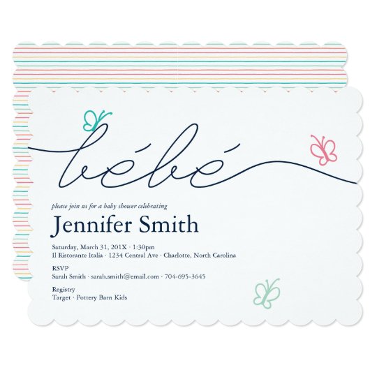 invitation baby shower francais