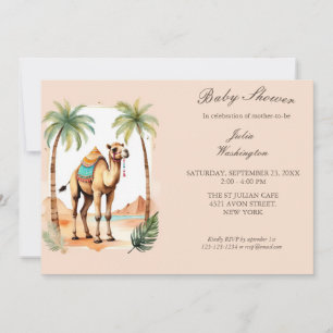 Invitation Baby shower simple en aquarelle