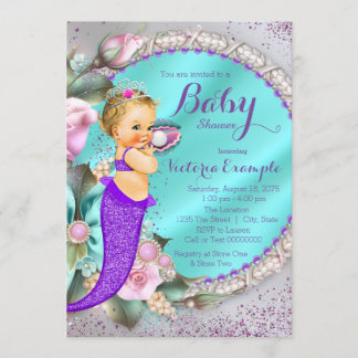 Invitation Baby Shower Sirène Sous L'Océan