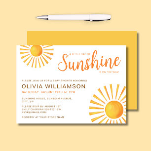 Invitation Baby shower solaire