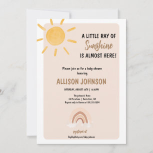 Invitation Baby shower solaire