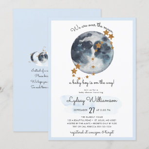 Invitation Baby Shower sous le signe du zodiaque pour une nai