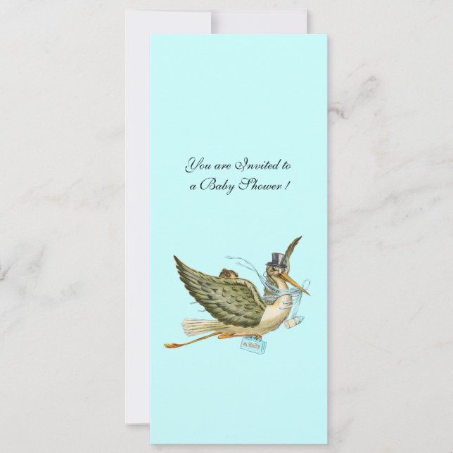 INVITATION BABY SHOWER STORK (Devant)