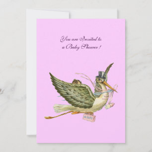 INVITATION BABY SHOWER STORK,