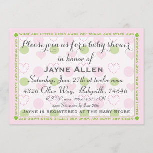 Invitation baby shower "Sucre et épices"