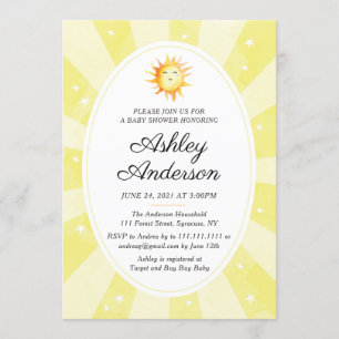 Invitation Baby shower Sunshine
