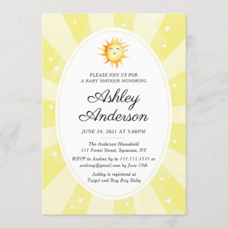 Invitation Baby shower Sunshine