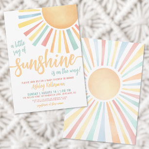 Invitation Baby Shower Sunshine Boho Bébé