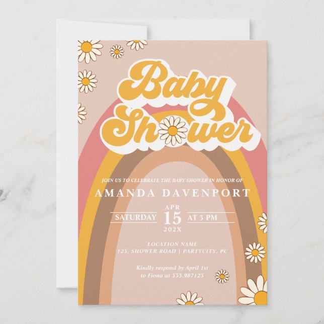 Invitation Baby shower super (Devant)