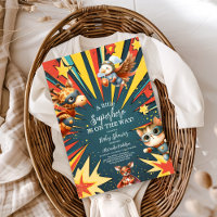 Baby shower Superhero Animaux amusants