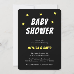 Invitation Baby shower Superhero simple