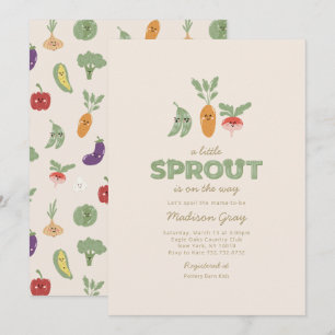 Invitation Baby shower sur le chemin de Little Sprout
