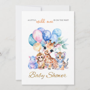 Invitation Baby shower sur mesure pour bébés animaux