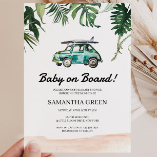 Invitation Baby Shower Surf