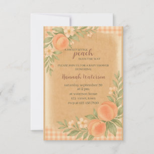Invitation Baby shower Sweet Little Peach