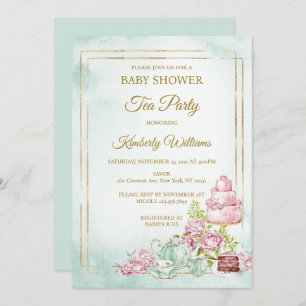 Invitation Baby shower Tea Party