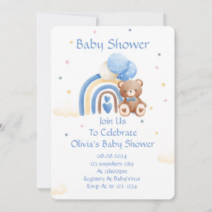 INVITATION baby shower TEDDDY BEAR