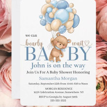 Baby shower Teddy Bear Balloon thème garçon
