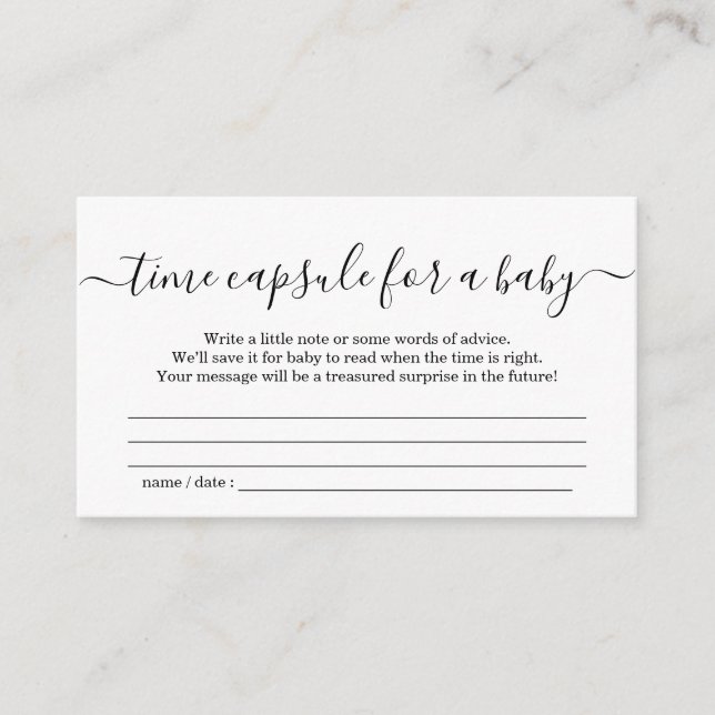 Invitation Baby shower temps simple (Devant)