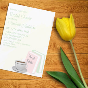 Invitation Baby Shower Thé & Livres