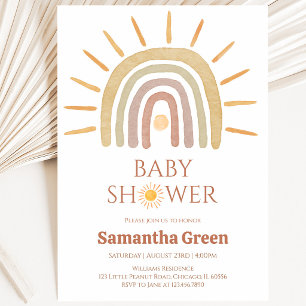 Invitation Baby-Shower Thème Ensoleillé