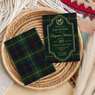 Invitation Baby shower thème Polo Cheval Vintage Classique