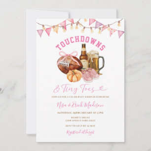 Invitation Baby shower Touchdown Tiny Tots Football Couples