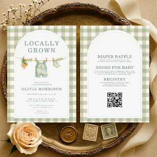Invitation Baby Shower "Tout en Un" de Produits Locaux