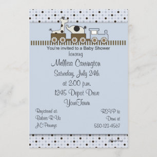 Invitation Baby shower Train