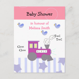 Invitation Baby Shower Train Choo Choo