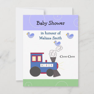 Invitation Baby Shower Train Choo Choo