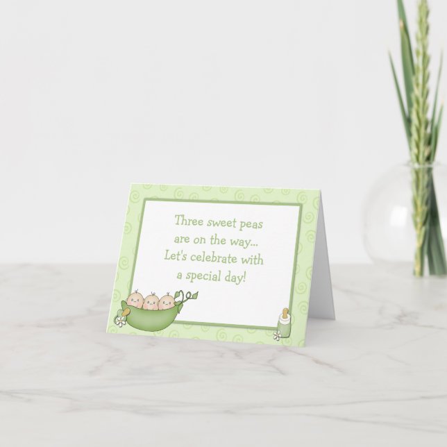 Invitation Baby shower Triplets (Devant)