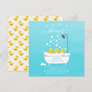 Invitation Baby shower Triplets de canard en caoutchouc